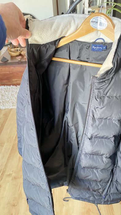 Casaco de Penas Azul