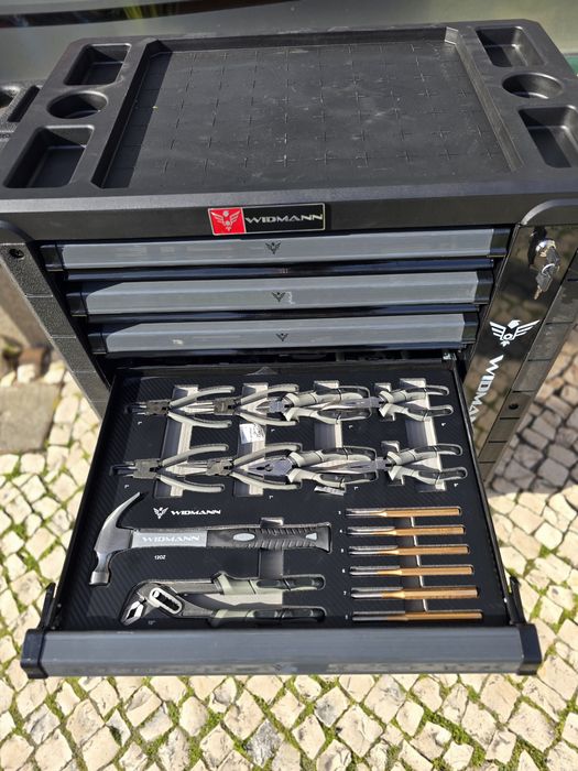 Carrinho de ferramentas 7 gavetas 6 completas novo