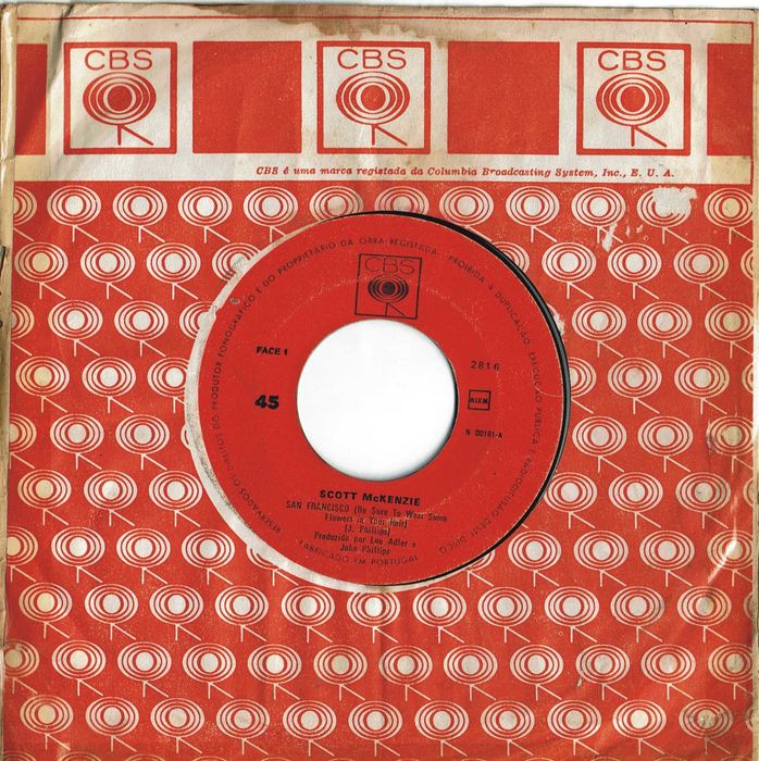 Scott McKenzie – San Francisco - 1967 - 7" 45 rpm  - Portugal