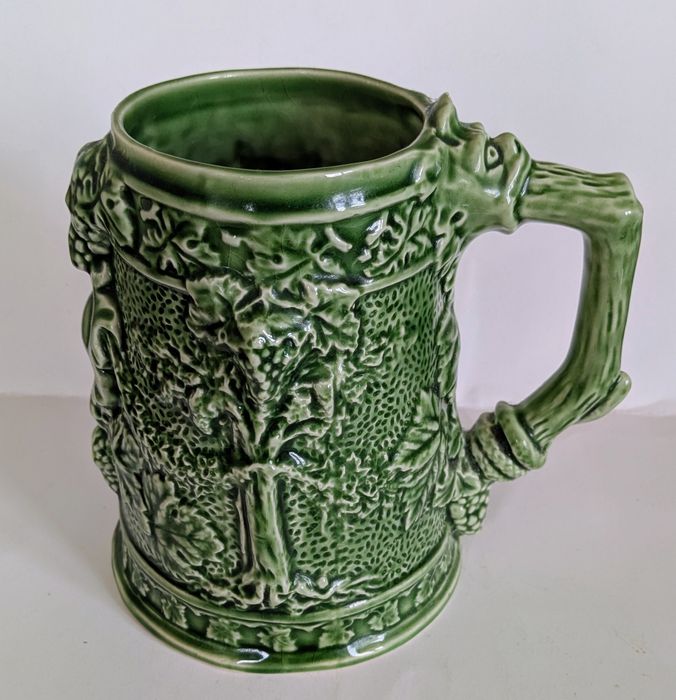 Caneca cerâmica vinho/água, estilo Bordado Pinheiro