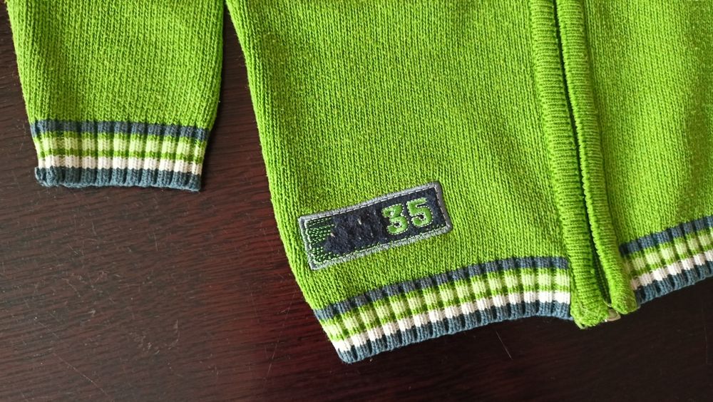 Sweter bluza zielona rozm. 86 (12-18 m.)