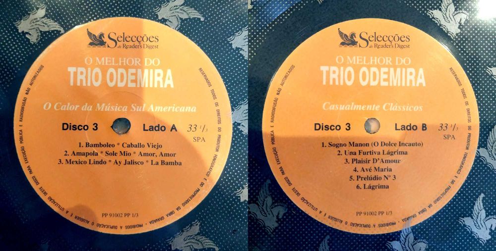 LP Colectânea "O melhor do Trio Odemira"