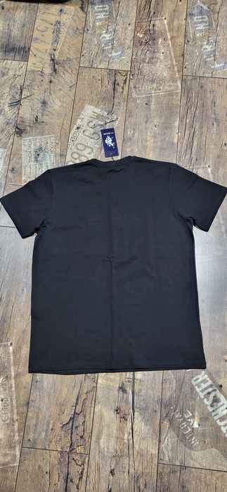 Czarna koszulka męska premium logo konik t-shirt M