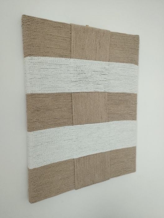 Quadro com corda macramé