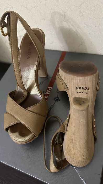 Шкіряні Босоніжки Prada