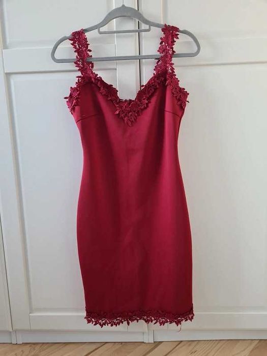 Koszula nocna M - bordowa