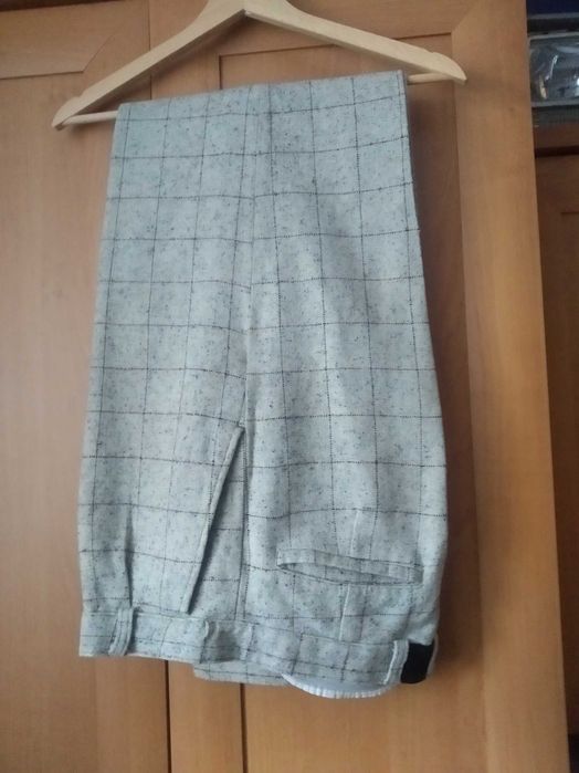 spodnie meskie w kratę ( 90 w pasie)