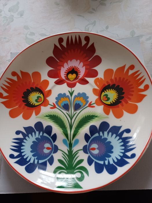 Łowicz piękna filiżanka XXL