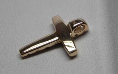 Naszyjnik krzyżyk z diamentami + łańcuszek 47-50 cm. Krzyż 0,46 ct.