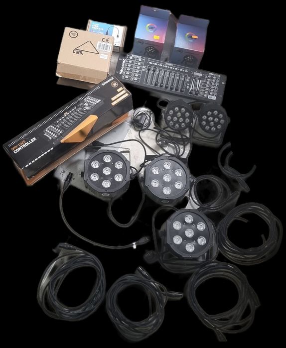 Zestaw oświetlenia scenicznego DMX LED RGB