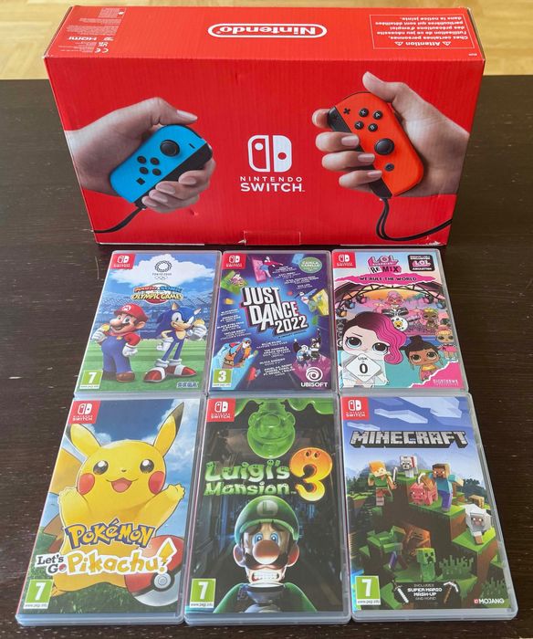 Konsola Nintendo Switch (HAC-002) + 6 gier Gliwice