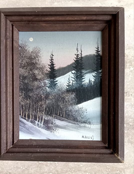 Картины масло лес Карпаты