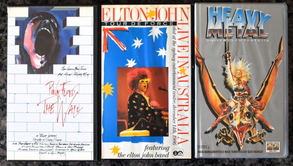 VHS - Cassetes de Música Rock de Vários Géneros