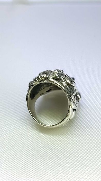 Srebrny sygnet - 925 - czaszka - nr 031