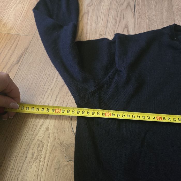 Sweter sand m 38 wełna wool merino