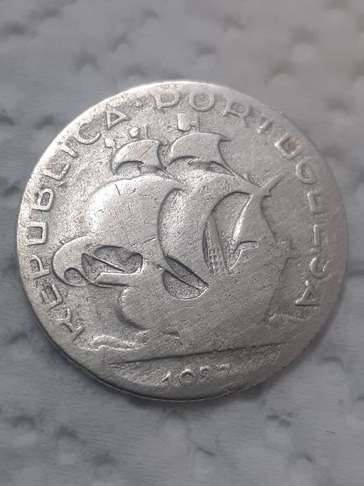 Moeda muito RARA 2/ 5 escudos prata de 1937