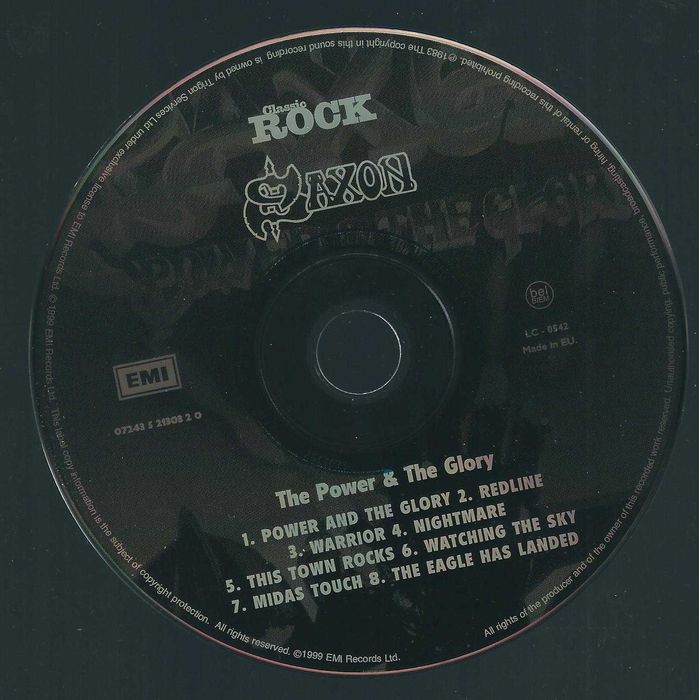 CD Saxon - Power & The Glory (1999) (EMI)