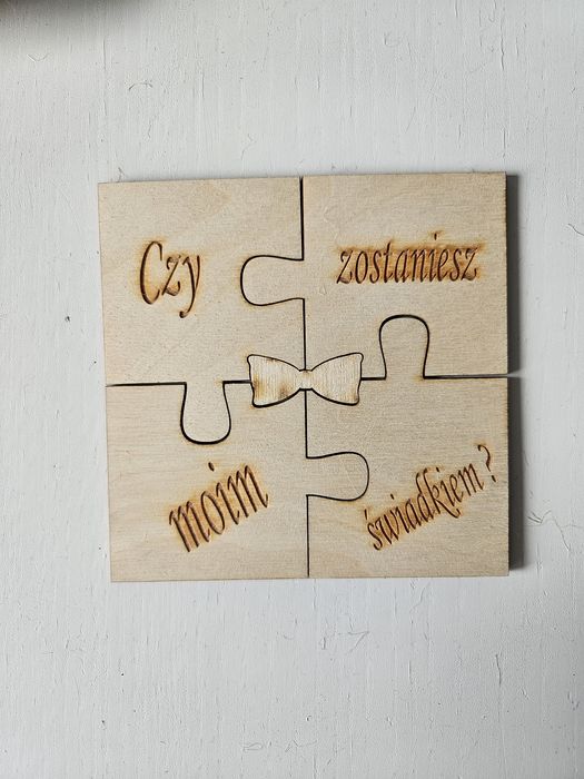 Puzzle zaproszenie dla świadka ślub wesele