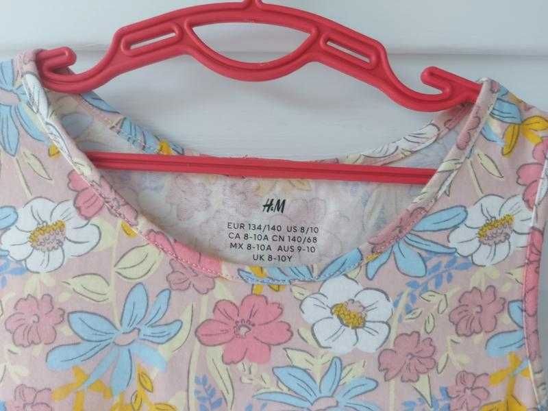 Бавовняна сукня з малюнком в квітковий принт h&m