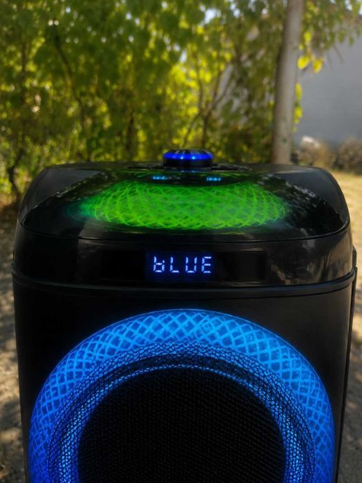 Музична bluetooth колонка з двома мікрофонами портативна акустика