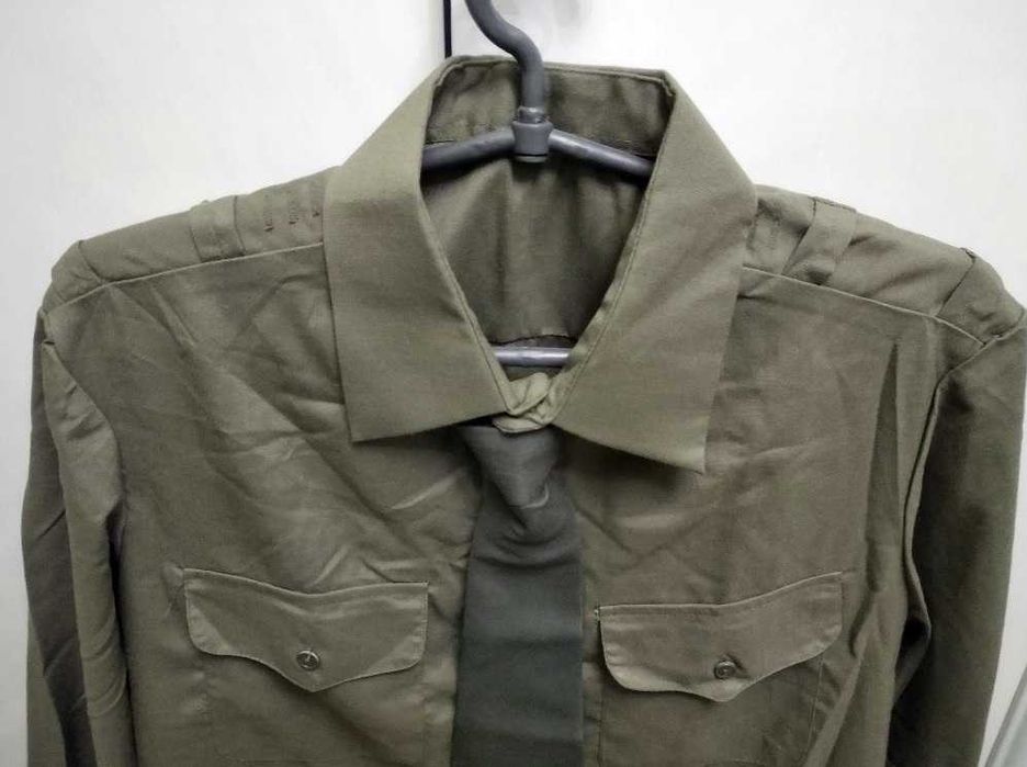 Новая офицерская военная рубашка с галстуком СССР ( начало 80х) 48-2.