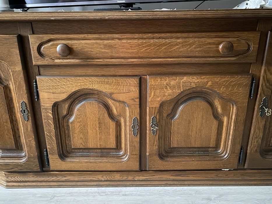 Stylowa dębowa komoda, antyk, unikat.