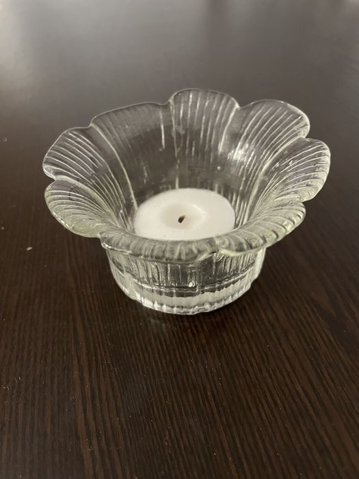 Porta velas em vidro