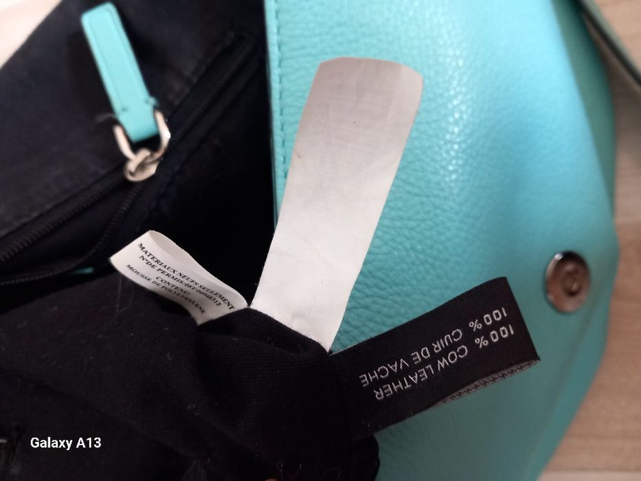 Marc Jacobs oryginalna skórzana torebka turkus