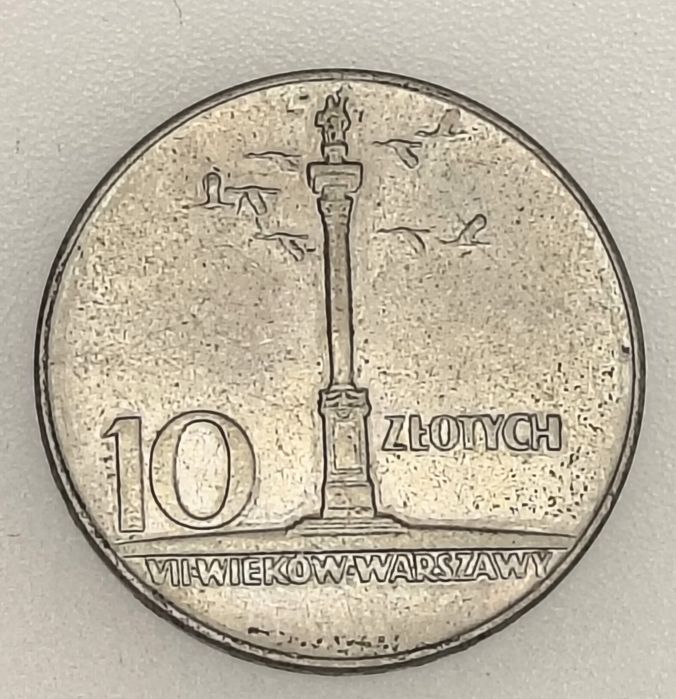 10 zł 1966 rok mała kolumna VII wieków Warszawy