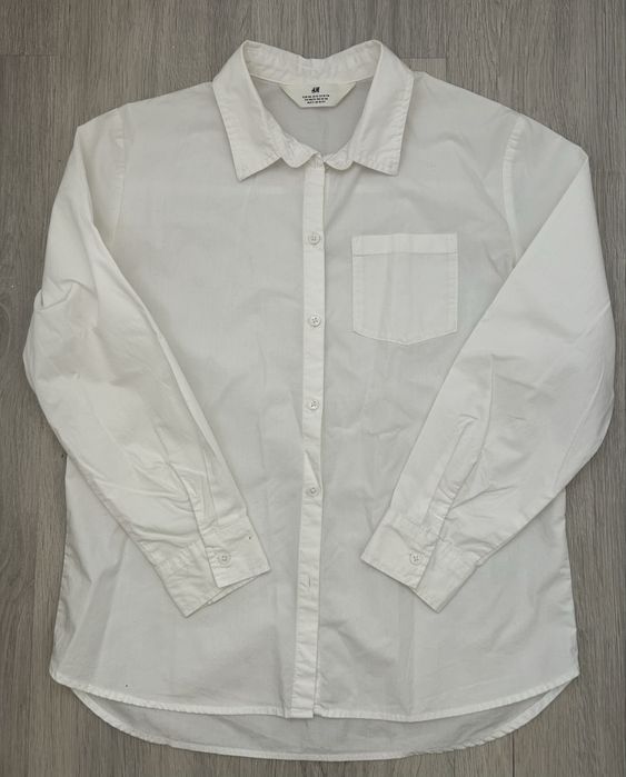 Сорочка біла шкільна H&M на дівчинку 10-11/146