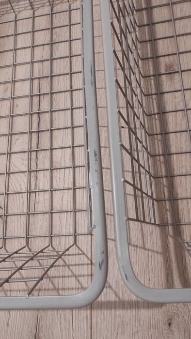 Kosze druciane do szafy pax szarobeżowe