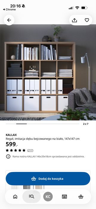 Ikea kallax 4x4  używany