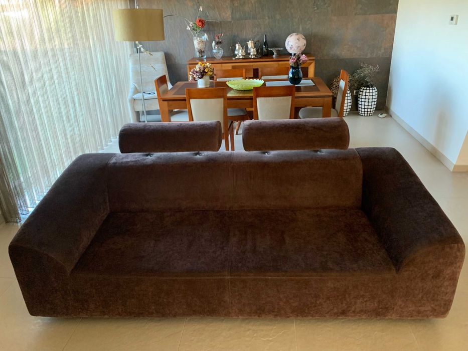 Sofá castanho Antarte de 3 lugares