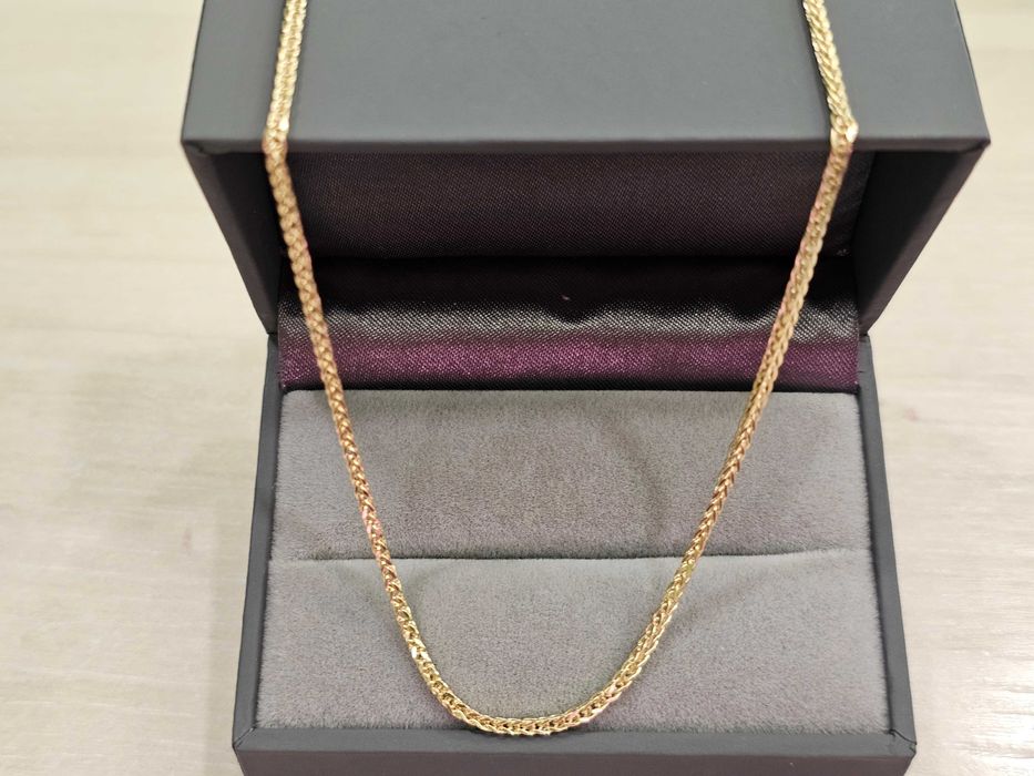 Złoty łańcuszek lisi ogon krótki 45 cm PR 585