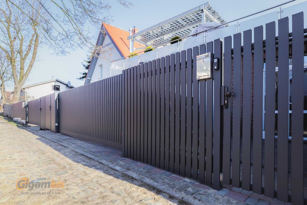 ogrodzenia nowoczesne, metalowe, palisadowe, aluminiowe.