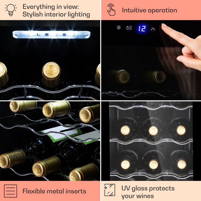 Nowa Winiarka Chłodziarka Lodówka na Wino Klarstein Barolo 12 Uno