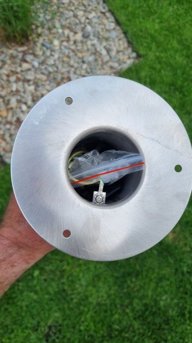 Lampa ogrodowa stojąca stal szczotkowana wys. 50cm nowa