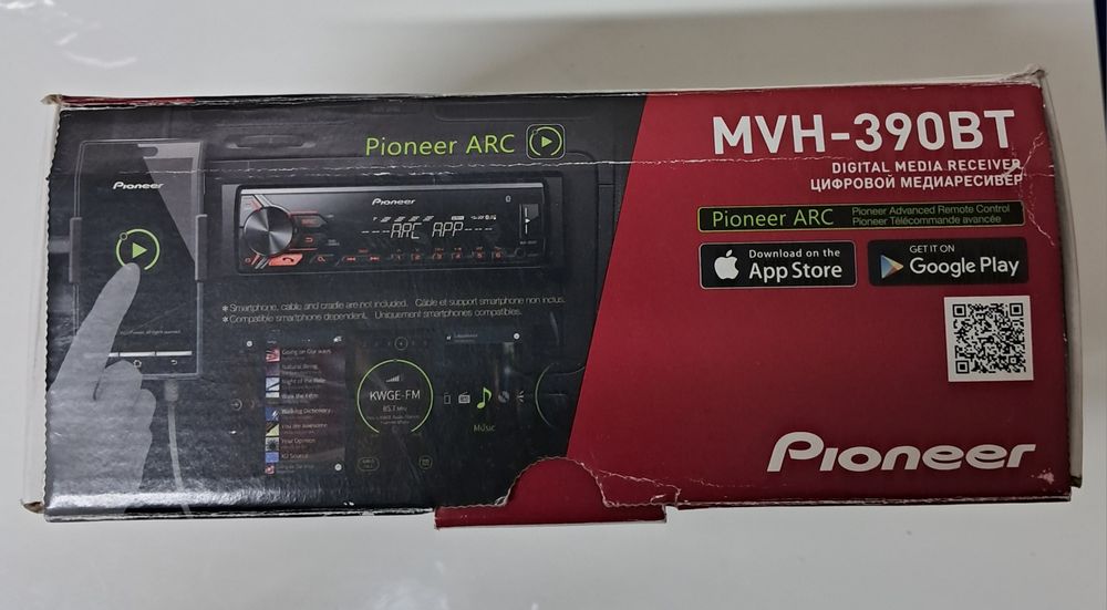 RÁDIO PAIONEER MVH-390BT, 50W X4 com Bluetooth