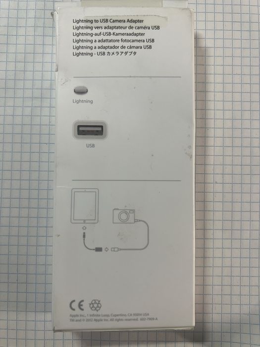 Оригінальний перехідник A1440 Lightning to USB Camera Adapter