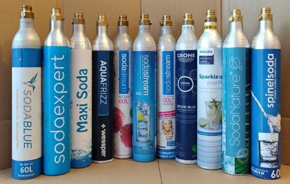 NIEBIESKIE Sodastream Brita Soda Stream wymiana butli z DOWOZEM