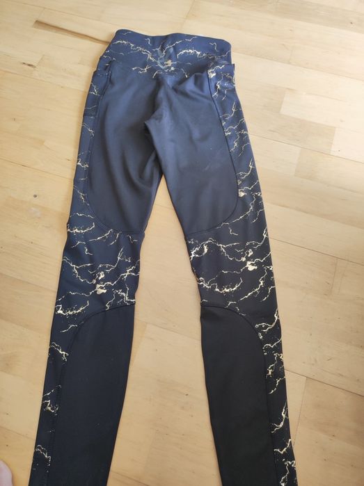 Legginsy Cardio Bunny XS czarno-złote