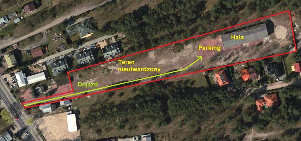 Wynajem HALA 1000m2 + teren 1ha Józefów ul. Nadwiślańska