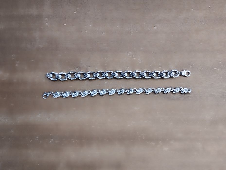 Браслет из черепов байкерские рокерские