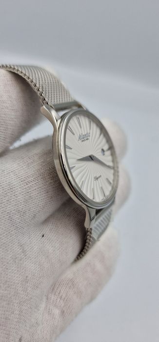 Atlantic Elegance  - szafir, bransoleta mesh - Swiss Made