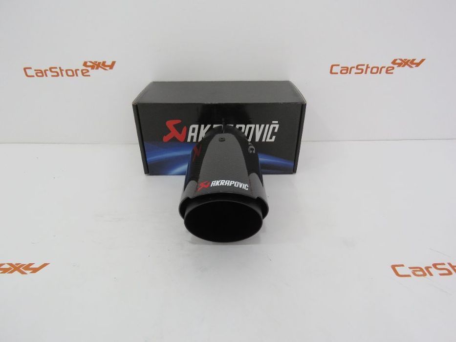 Ponteira Look Akrapovic Carbono + Preto 90mm
