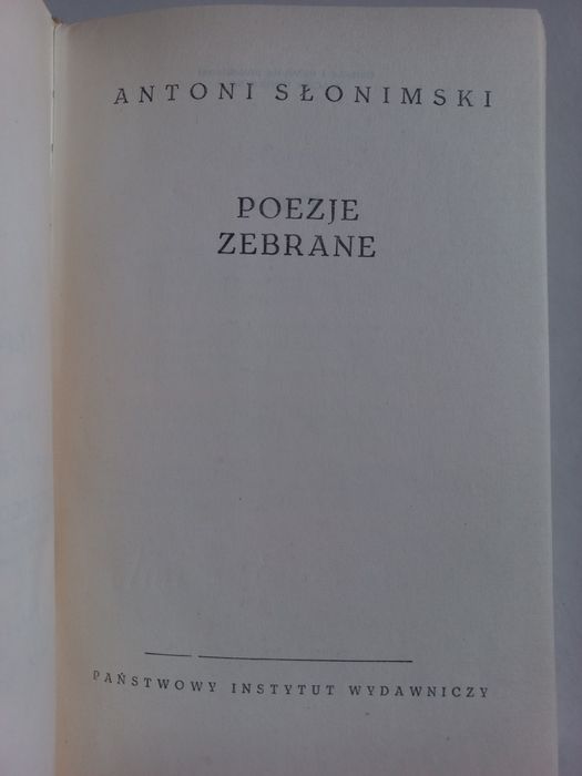 Antoni Słonimski - Poezje zebrane
