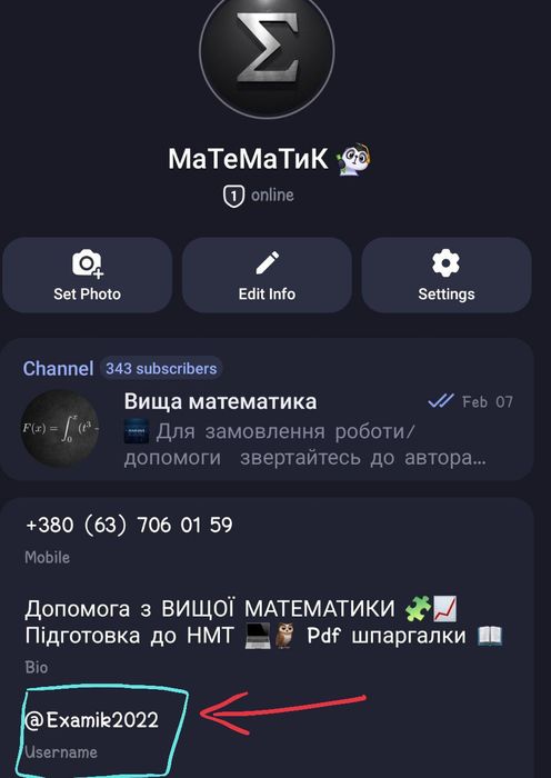 Вища Математика Допомога від викладача