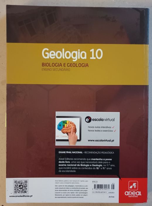 Manuais "Biologia e Geologia 10" e caderno de atividades
