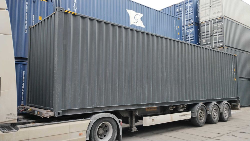 Nowy kontener morski 40' HC One Way RAL 7016 magazyn w Poznaniu
