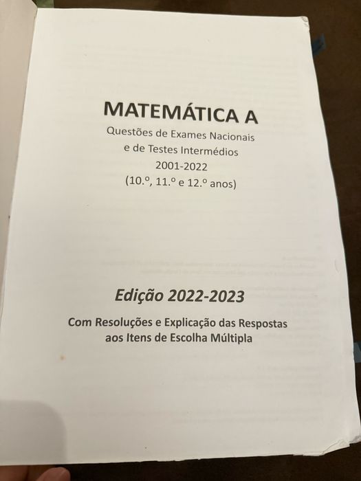 Livro exame final matematica A IAVE- 2023